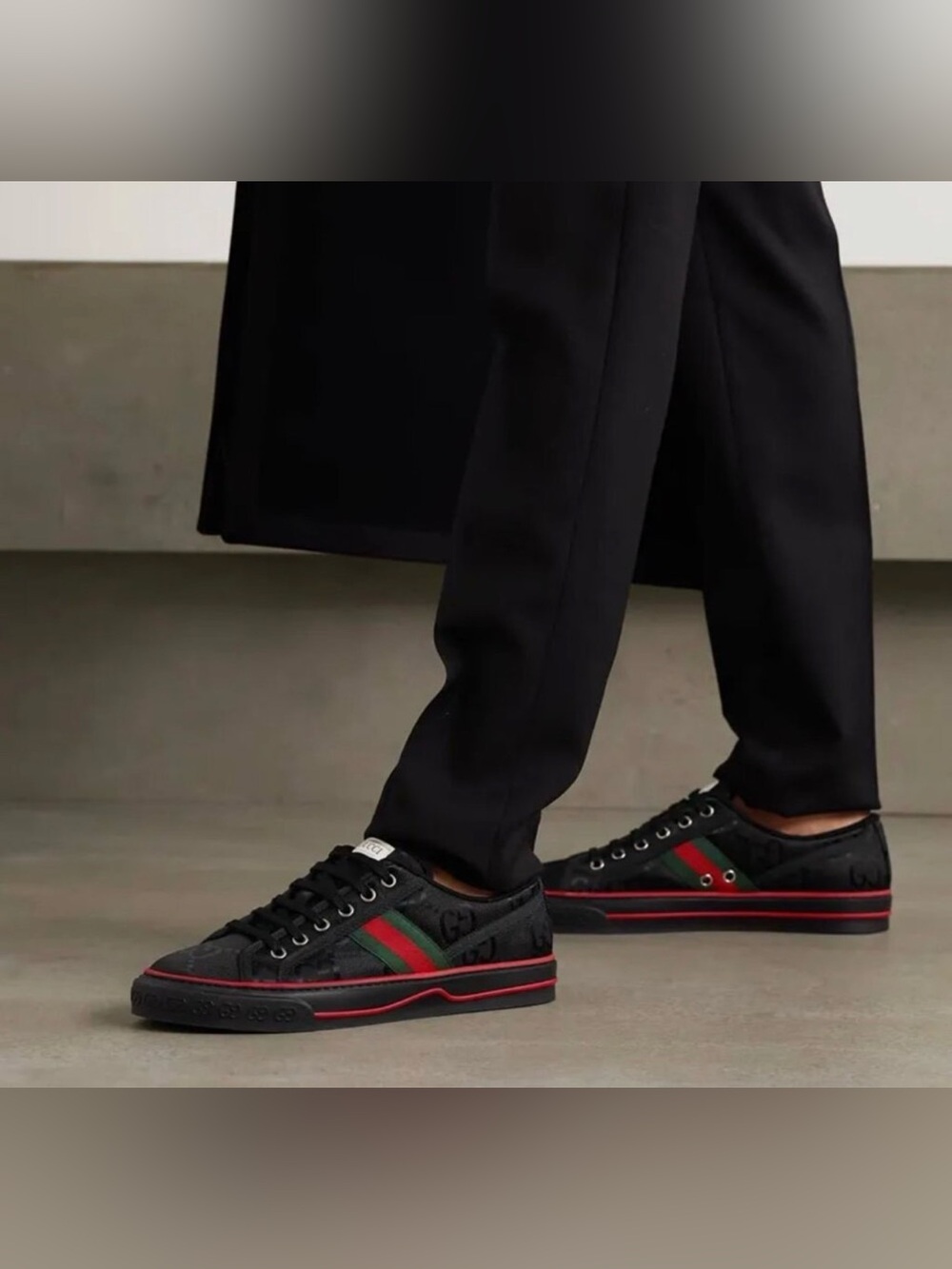 AUTHENTIC GUCCI MENS SNEAKERS OFF THE GRID TENNIS 1977 LOGO
WEB ECONYL SHOES - Picture 3 of 9